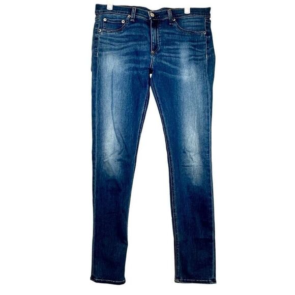 Rag & Bone Low Rise Stretch Skinny Denim Jeans Medium Wash Size 31 - Picture 1 of 6